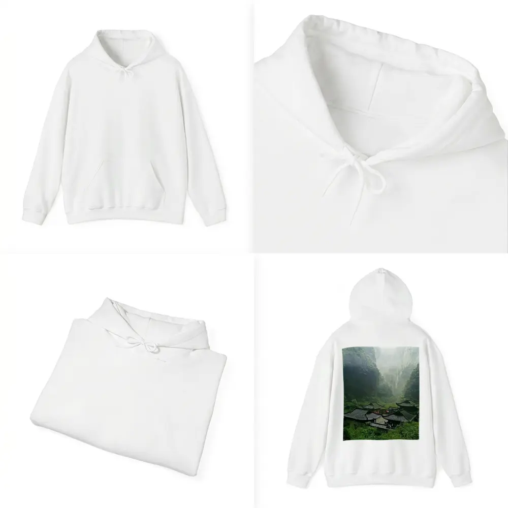 Chinese Temple Complex Misty Mountain Valley – Hoodies