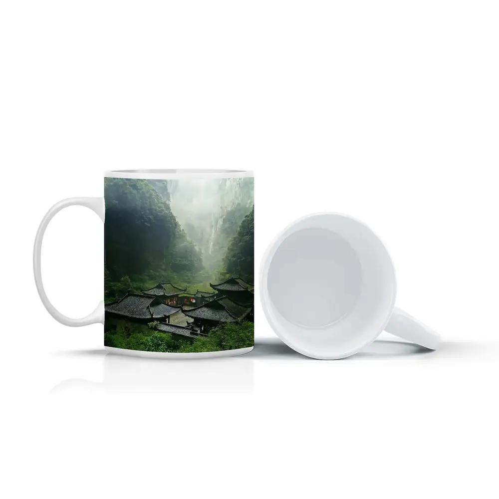 Chinese Temple Complex Misty Mountain Valley – Mugs