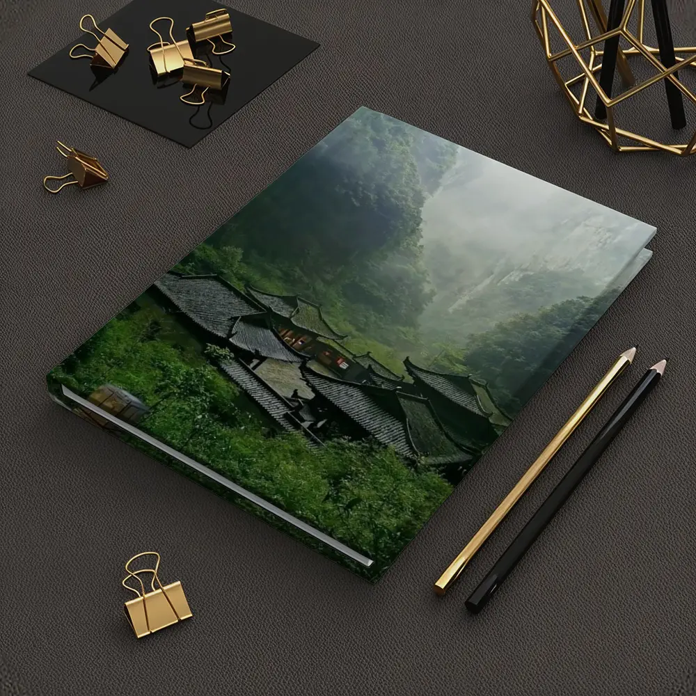 Chinese Temple Complex Misty Mountain Valley – Notebooks