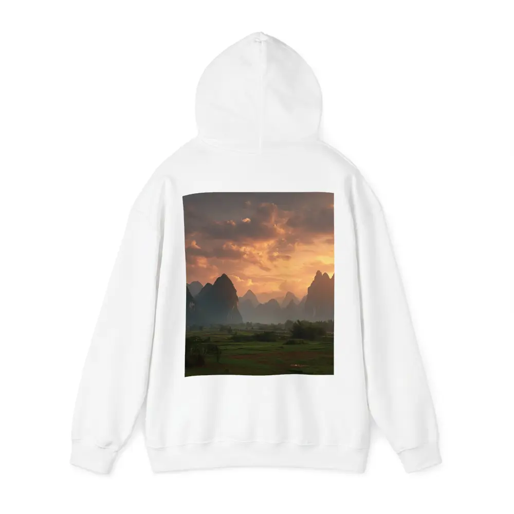 Guilin Karst Mountains Sunset Misty Valley – Hoodies