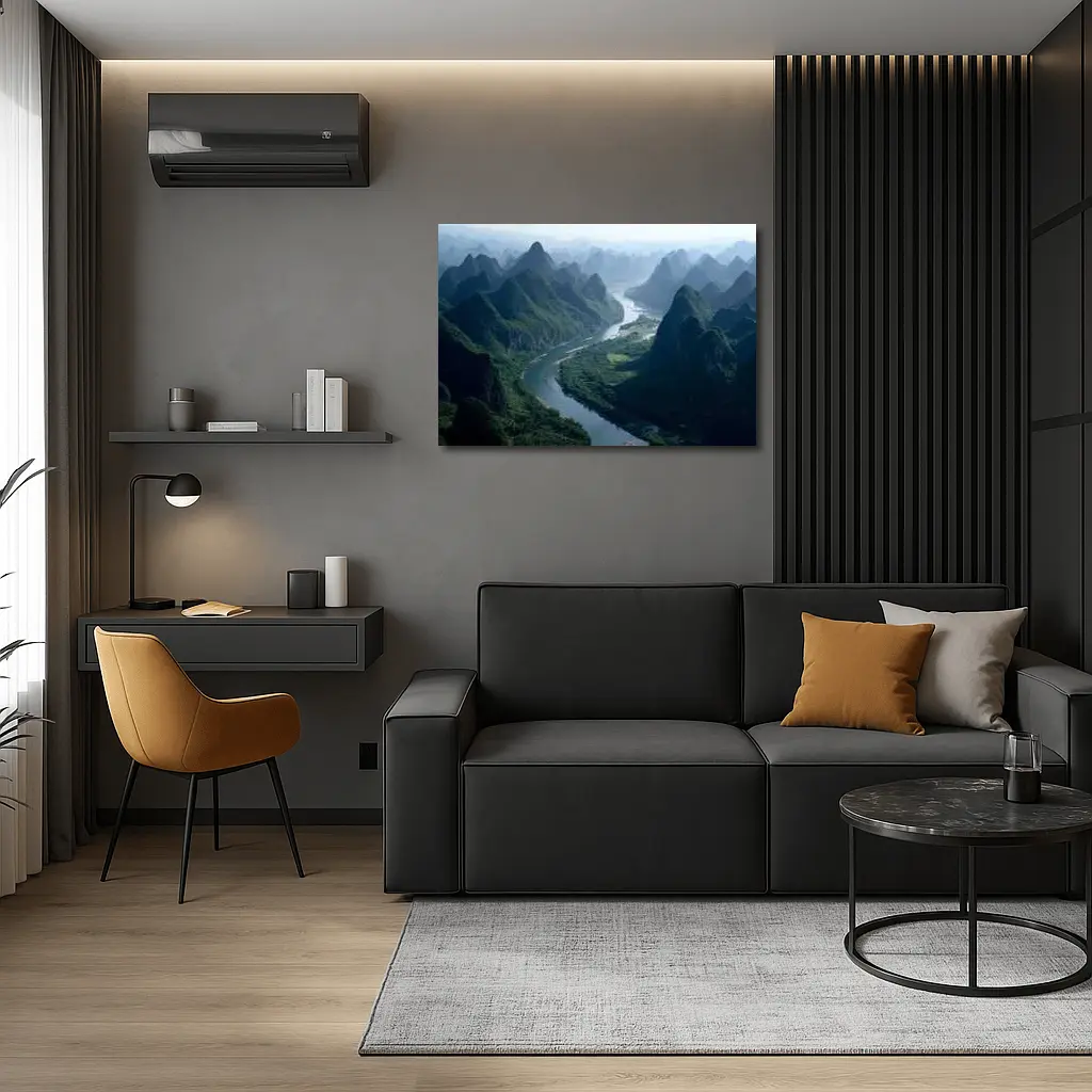 Li River Karst Mountains Guilin China Landscape – Wall Art