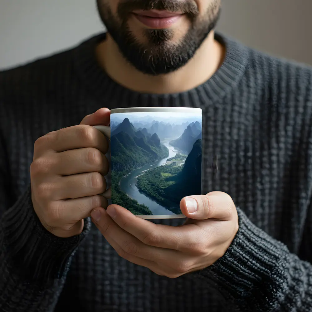 Li River Karst Mountains Guilin China Landscape – Mugs