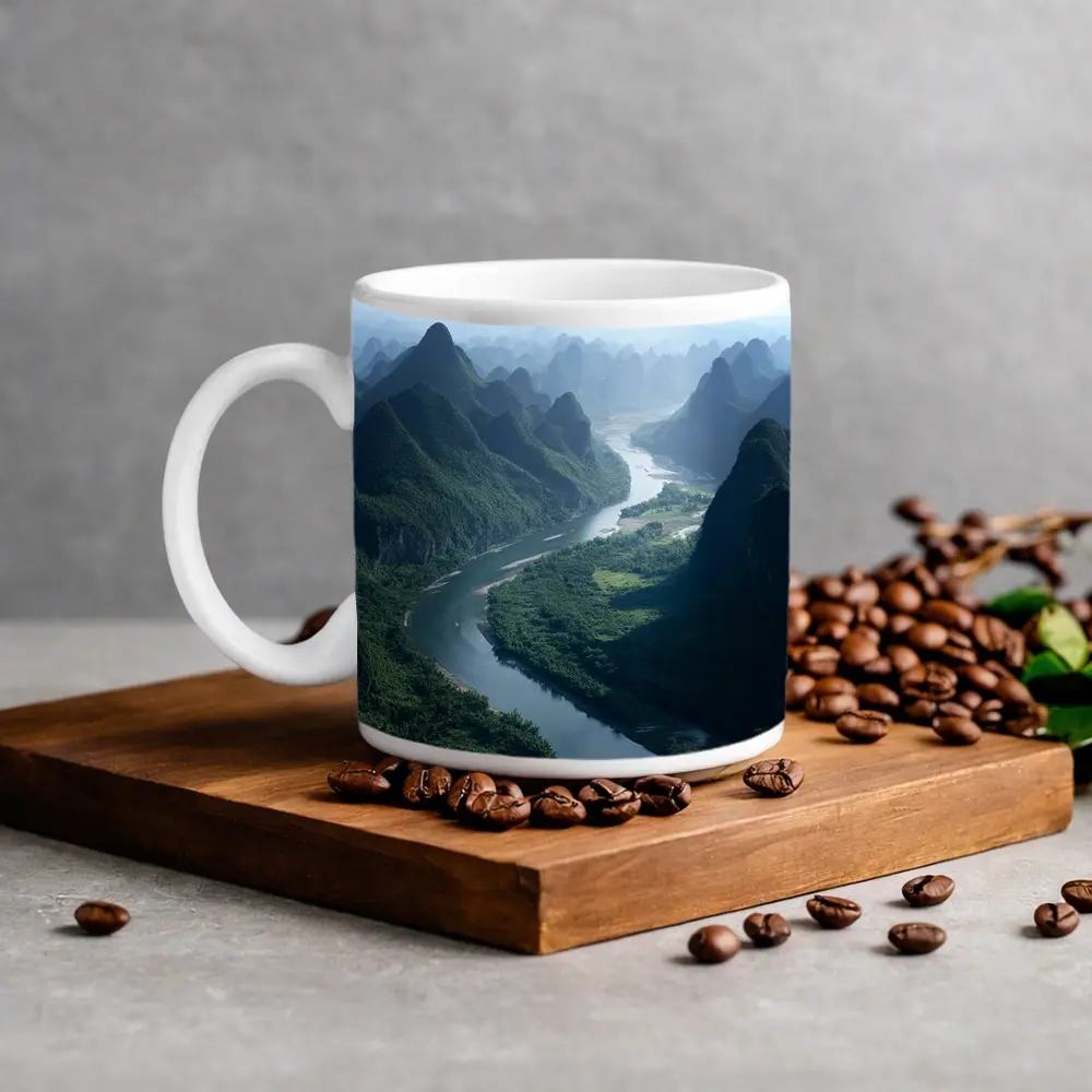 Li River Karst Mountains Guilin China Landscape – Mugs