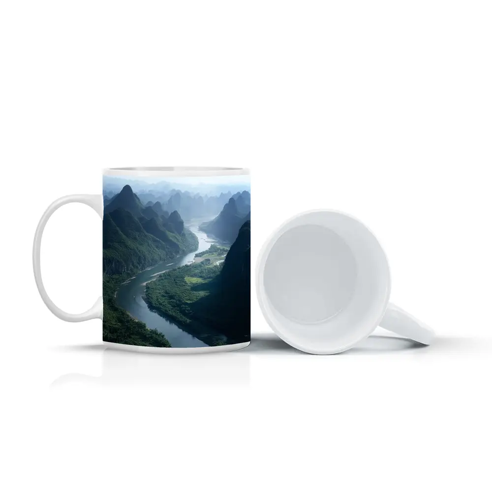 Li River Karst Mountains Guilin China Landscape – Mugs