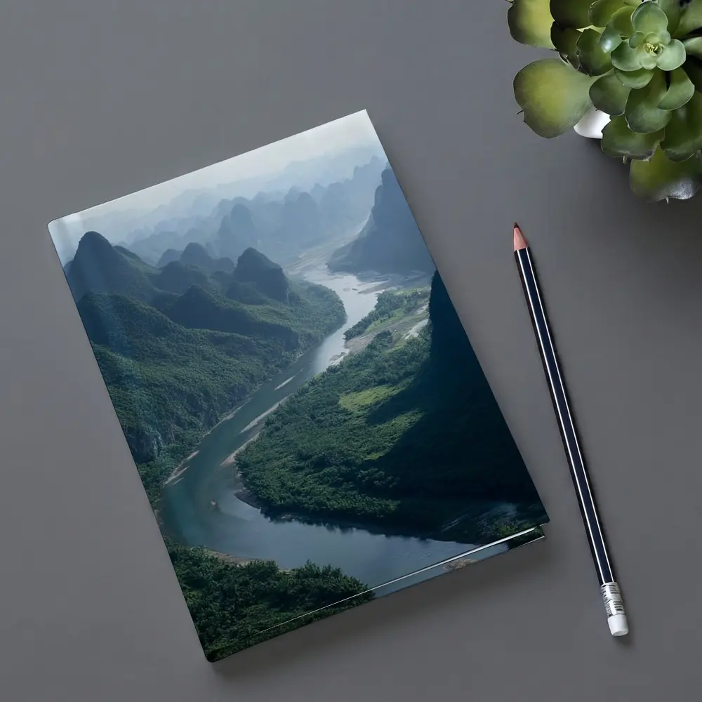 Li River Karst Mountains Guilin China Landscape – Notebooks
