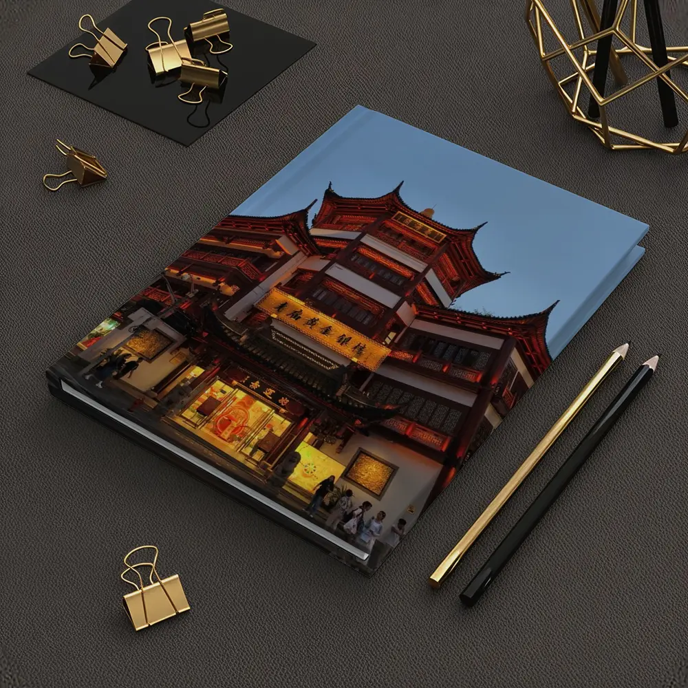 Shanghai Yuyuan Garden Building At Dusk – Notebooks