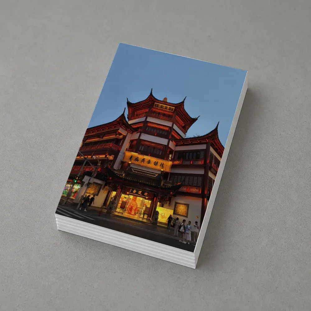 Shanghai Yuyuan Garden Building At Dusk – Postcards