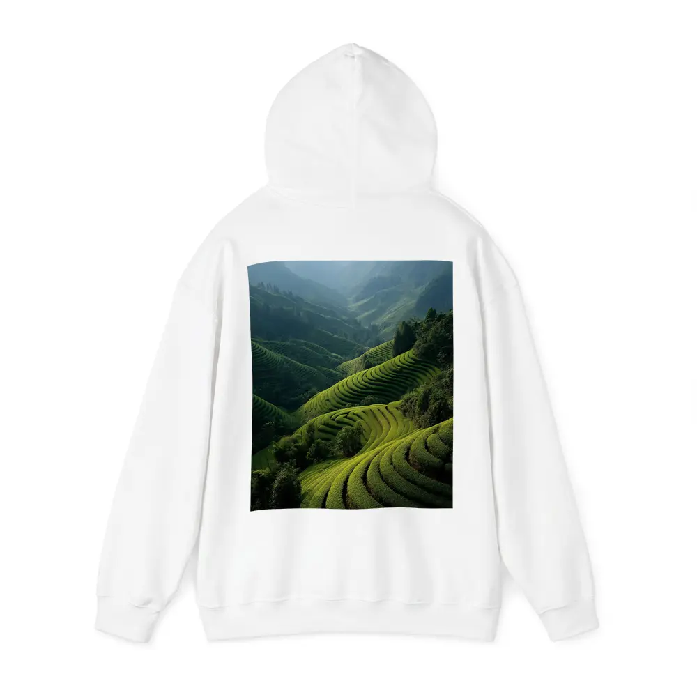 Green Rice Terraces Mountain Valley Landscape – Hoodies