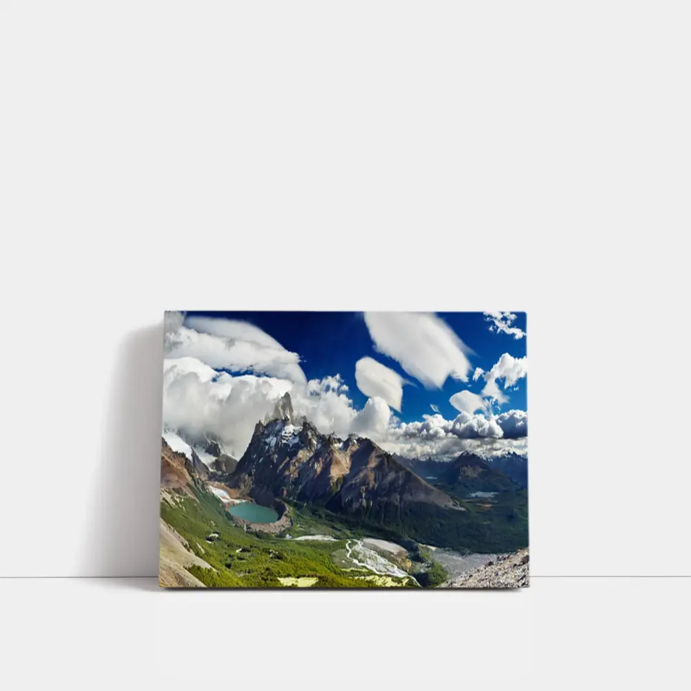 Fitz Roy Mountain Patagonia Green Valley Panorama – Wall Art