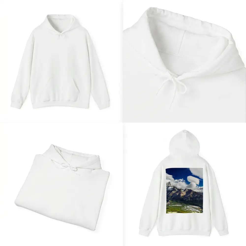 Fitz Roy Mountain Patagonia Green Valley Panorama – Hoodies
