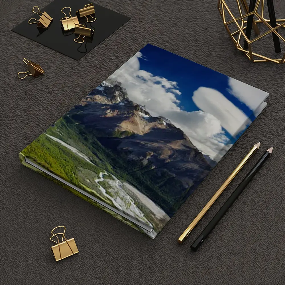 Fitz Roy Mountain Patagonia Green Valley Panorama – Notebooks