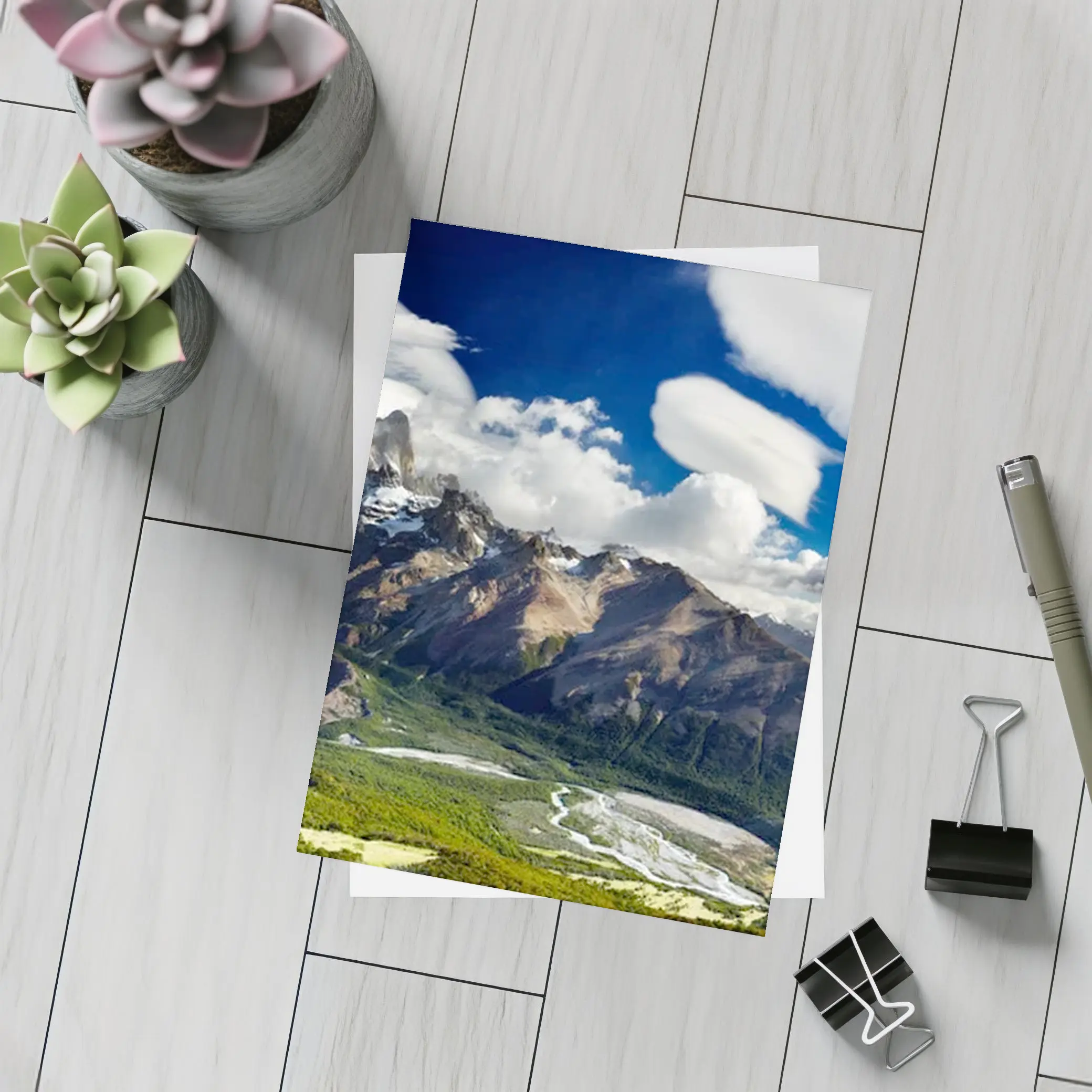 Fitz Roy Mountain Patagonia Green Valley Panorama – Postcards
