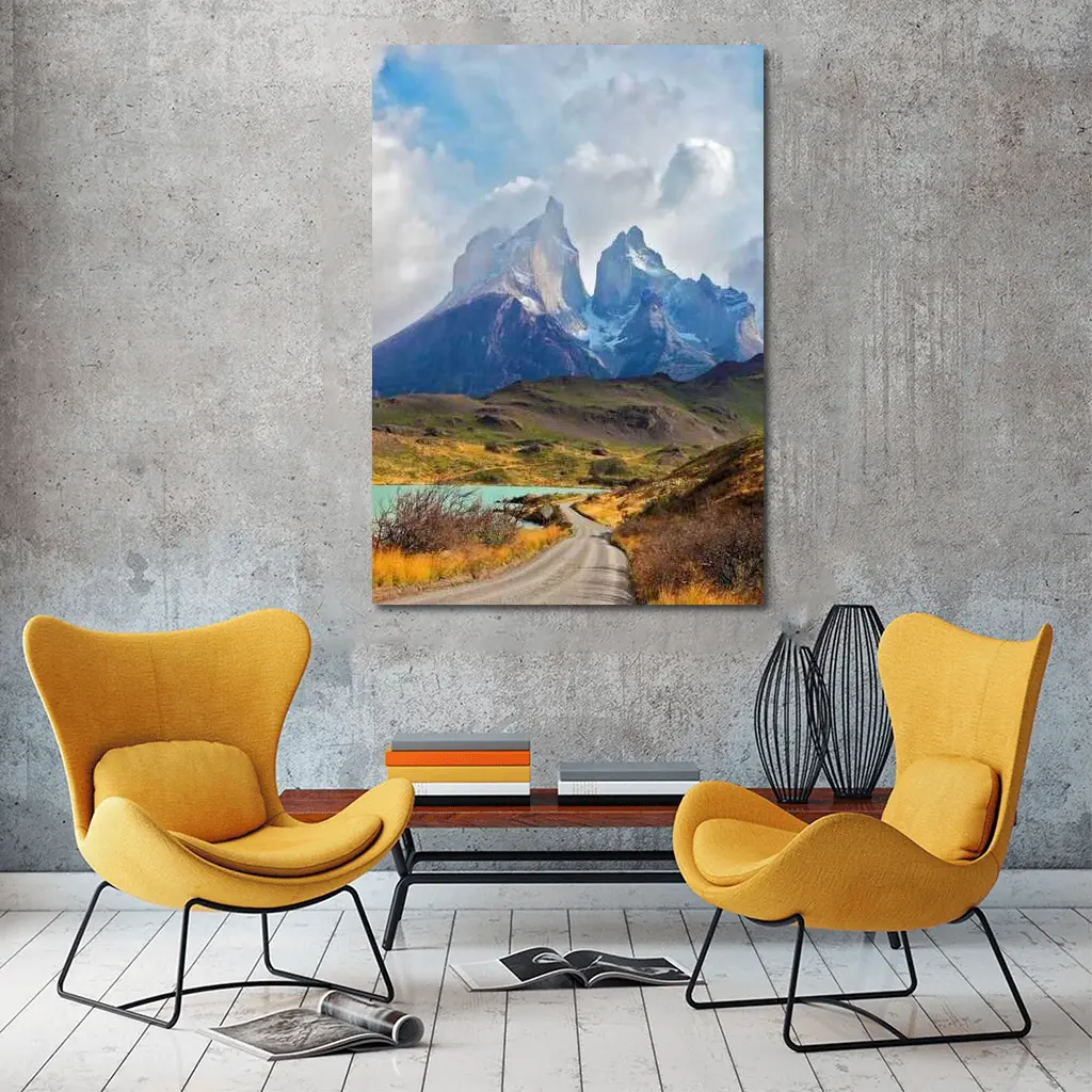 Torres del Paine Peaks Road Patagonia Chile – Wall Art