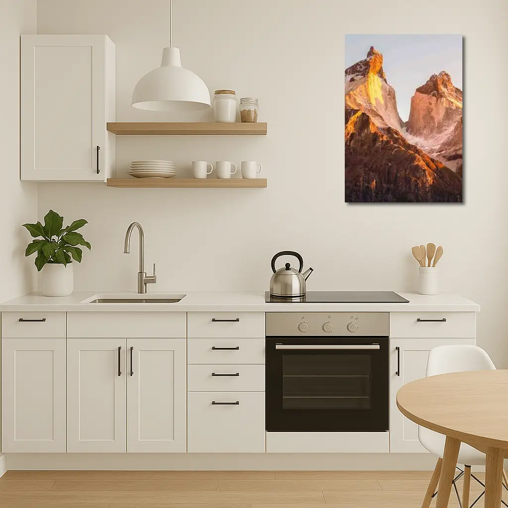 Torres Del Paine Peaks Golden Sunrise Light – Wall Art
