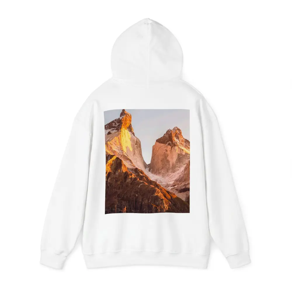 Torres Del Paine Peaks Golden Sunrise Light – Hoodies