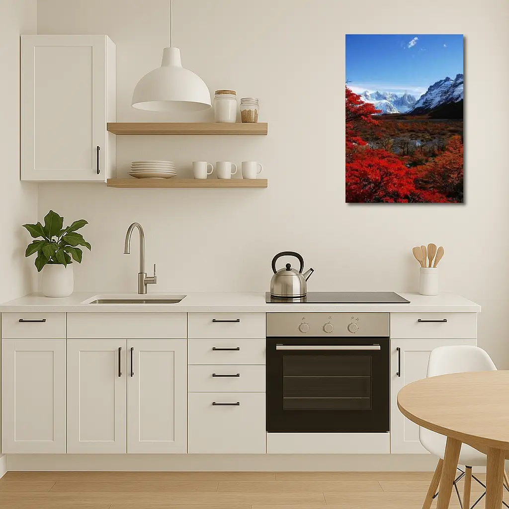 Cerro Torre Patagonia Red Autumn Trees – Wall Art