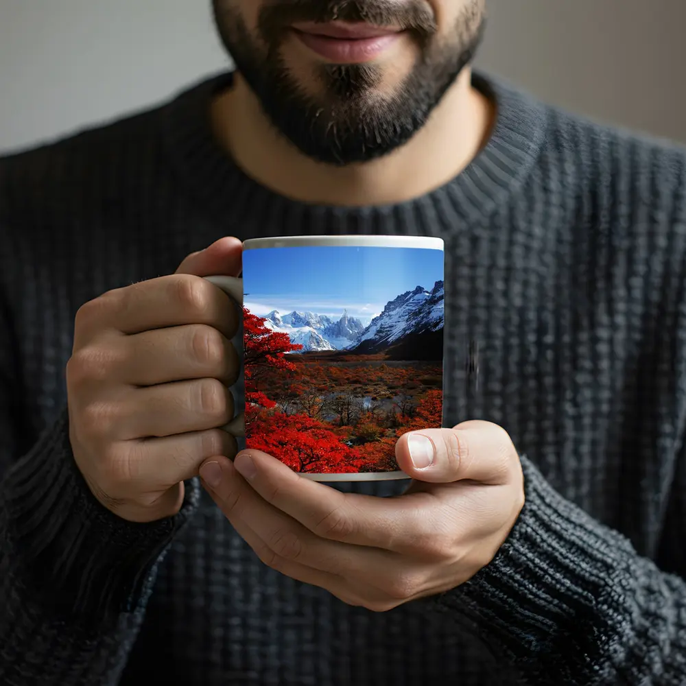 Cerro Torre Patagonia Red Autumn Trees – Mugs