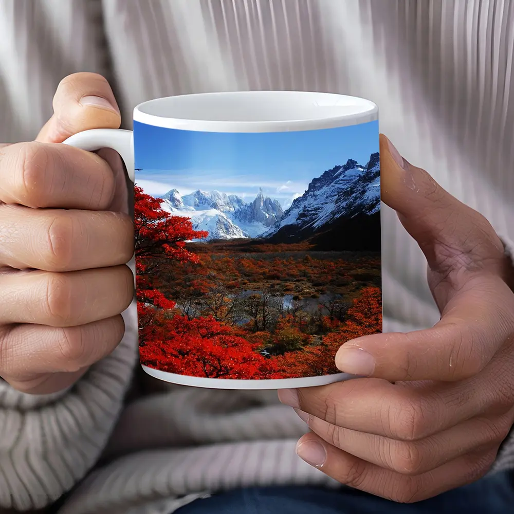 Cerro Torre Patagonia Red Autumn Trees – Mugs