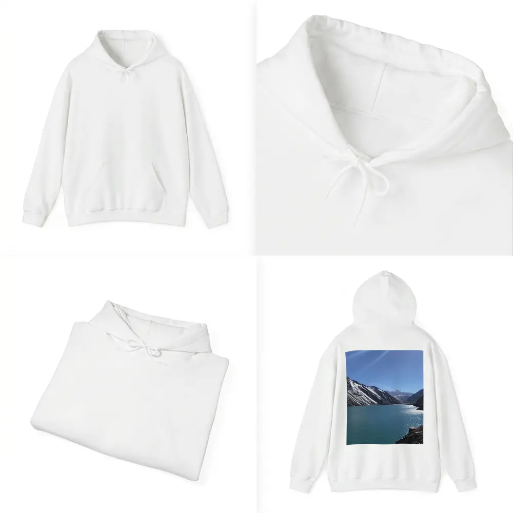 Turquoise Mountain Lake Clear Blue Sky – Hoodies