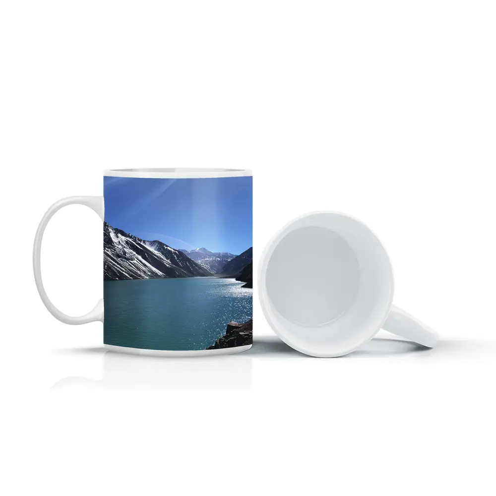 Turquoise Mountain Lake Clear Blue Sky – Mugs