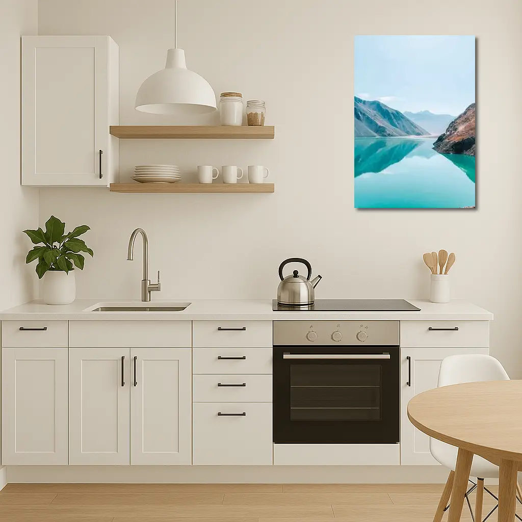 Turquoise Mountain Lake Calm Reflection – Wall Art
