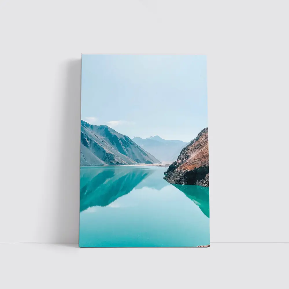 Turquoise Mountain Lake Calm Reflection – Wall Art