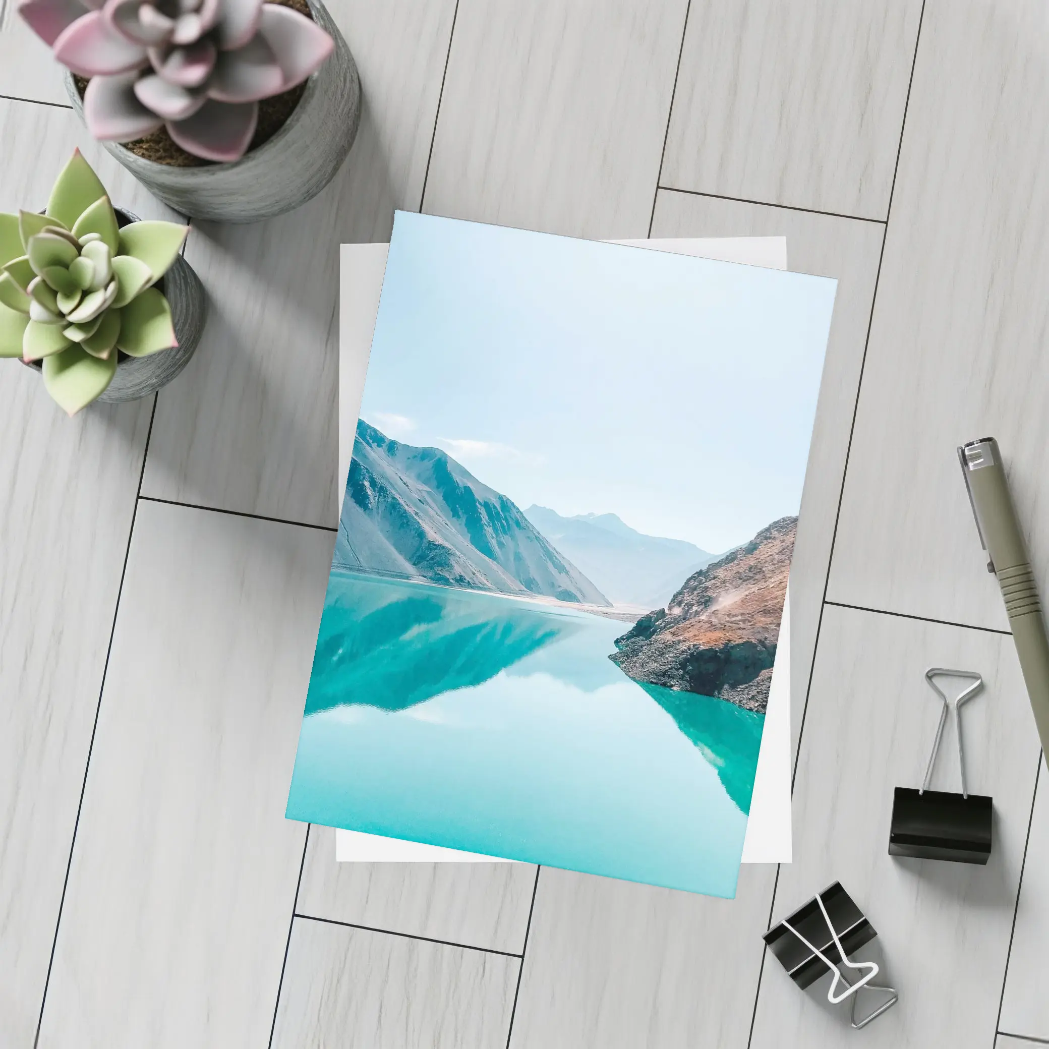 Turquoise Mountain Lake Calm Reflection – Postcards