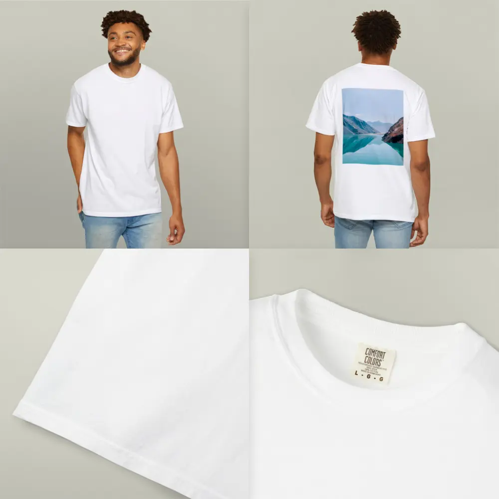 Turquoise Mountain Lake Calm Reflection – T-Shirts