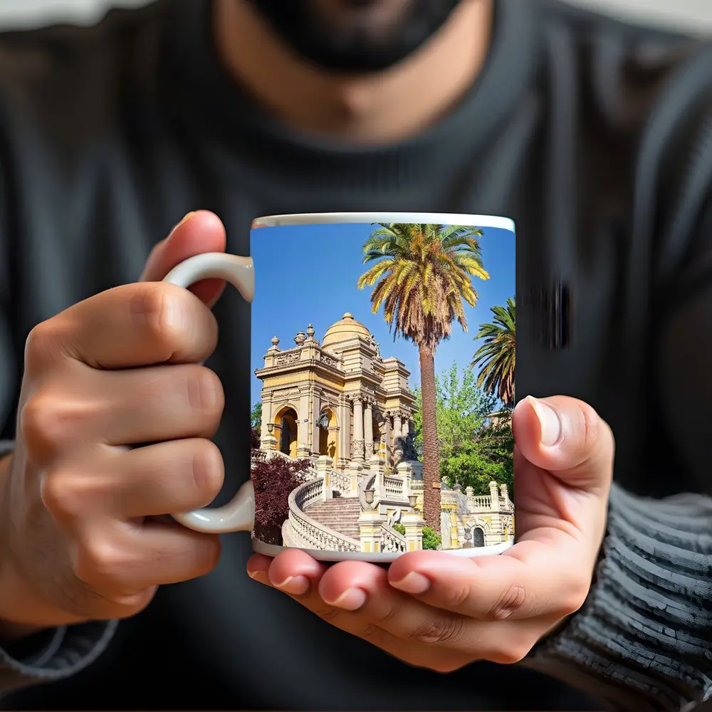 Cerro Santa Lucia Hill Santiago Chile Architecture – Mugs