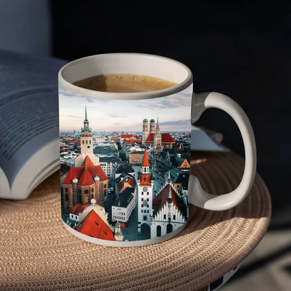 Munich Old Town Aerial View Bavaria Germany – Mugs