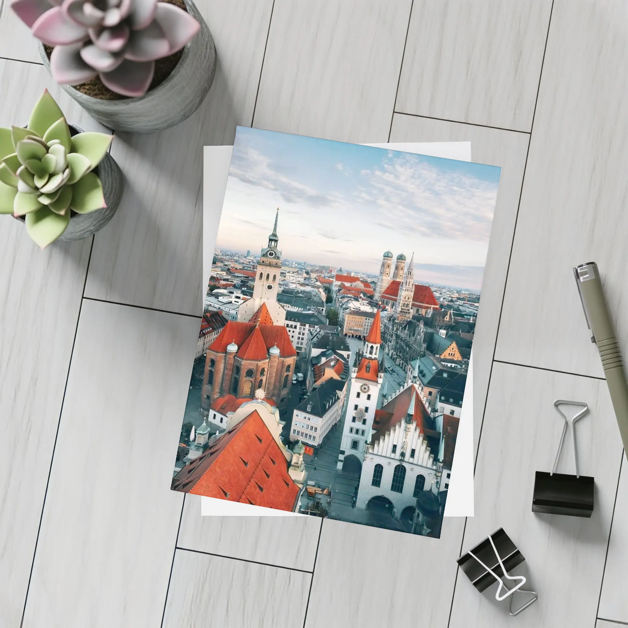Munich Old Town Aerial View Bavaria Germany – Postcards
