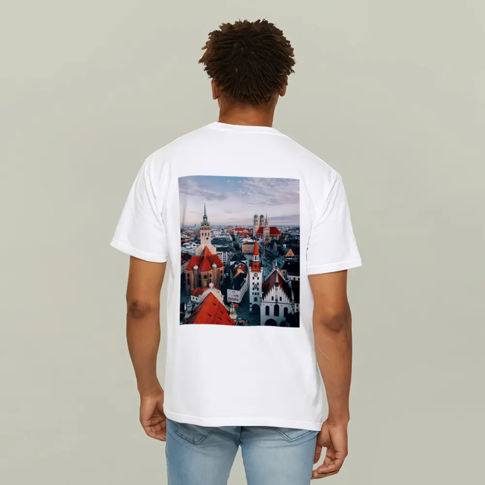 Munich Old Town Aerial View Bavaria Germany – T-Shirts