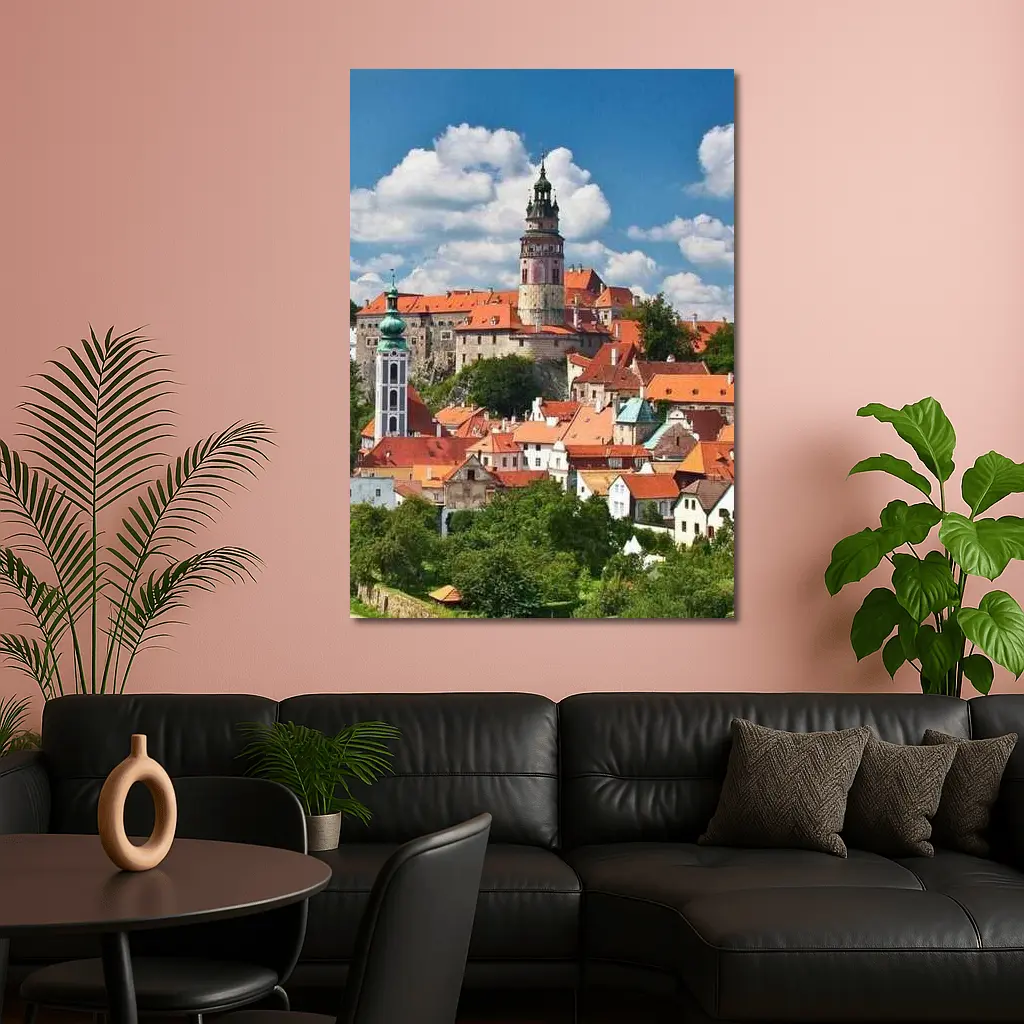 Cesky Krumlov Castle Tower Old Town – Wall Art