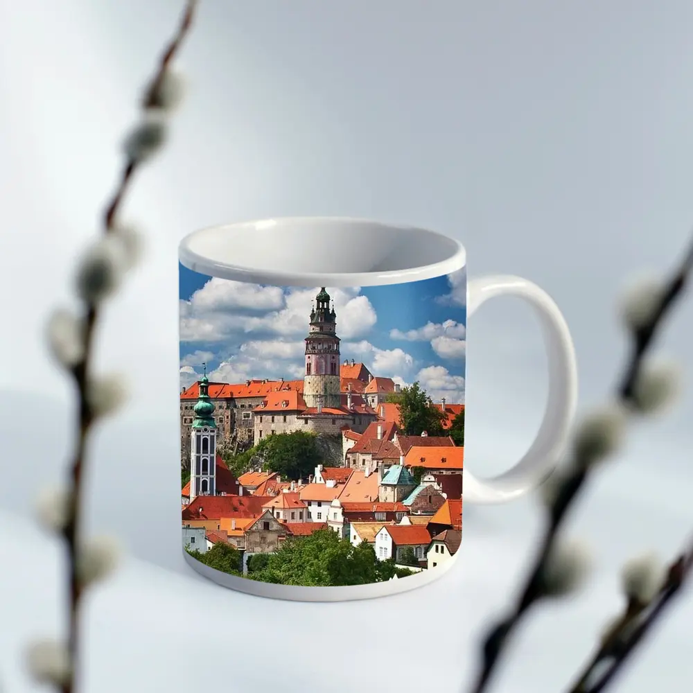 Cesky Krumlov Castle Tower Old Town – Mugs