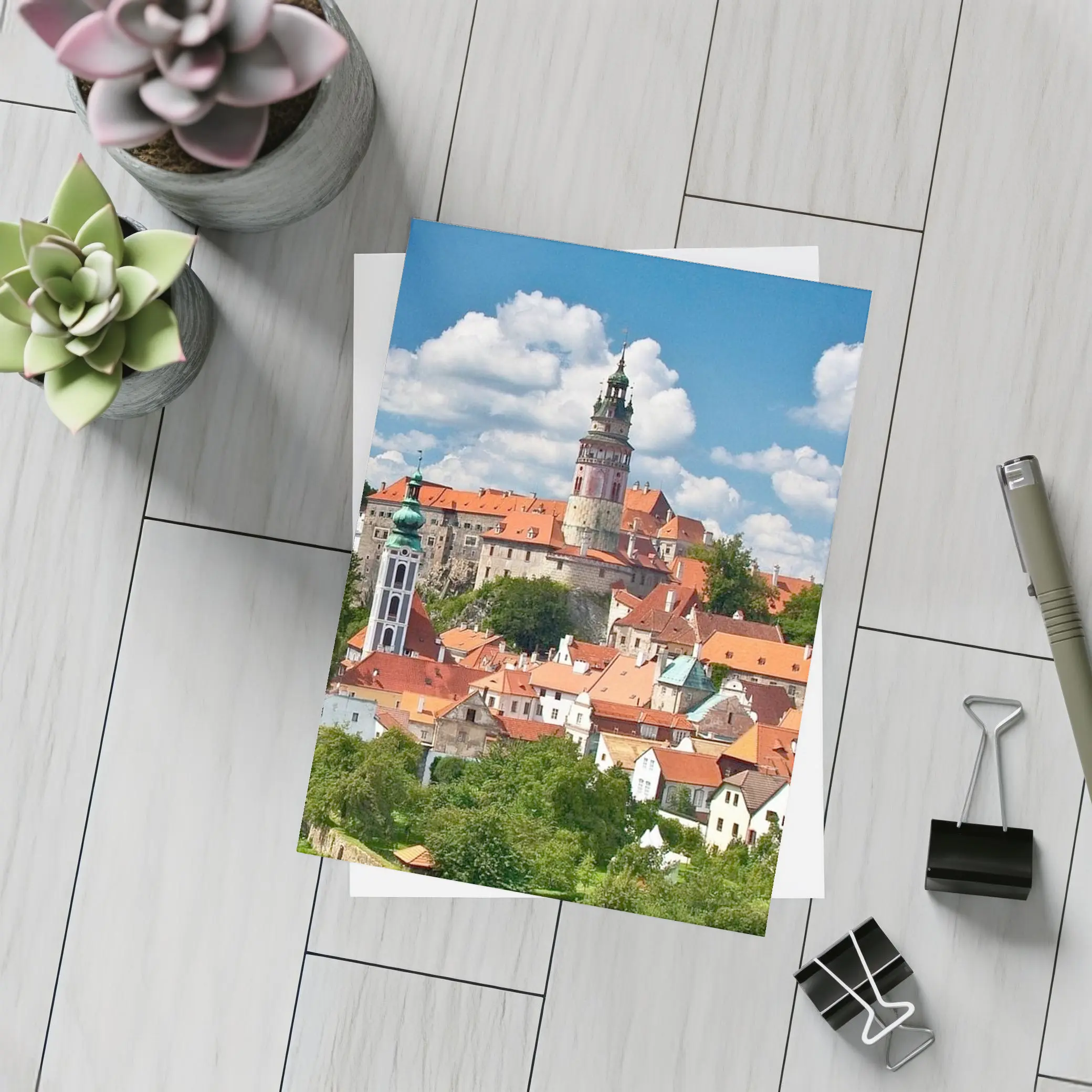 Cesky Krumlov Castle Tower Old Town – Postcards