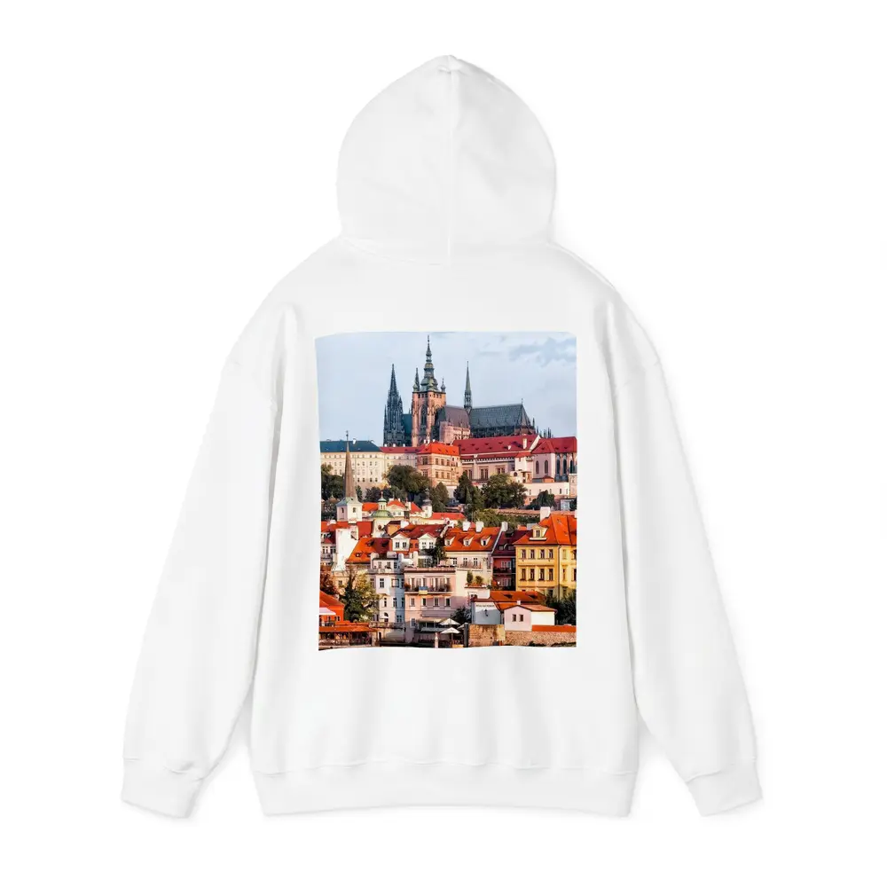 Prague Castle Skyline Over Vltava River – Hoodies