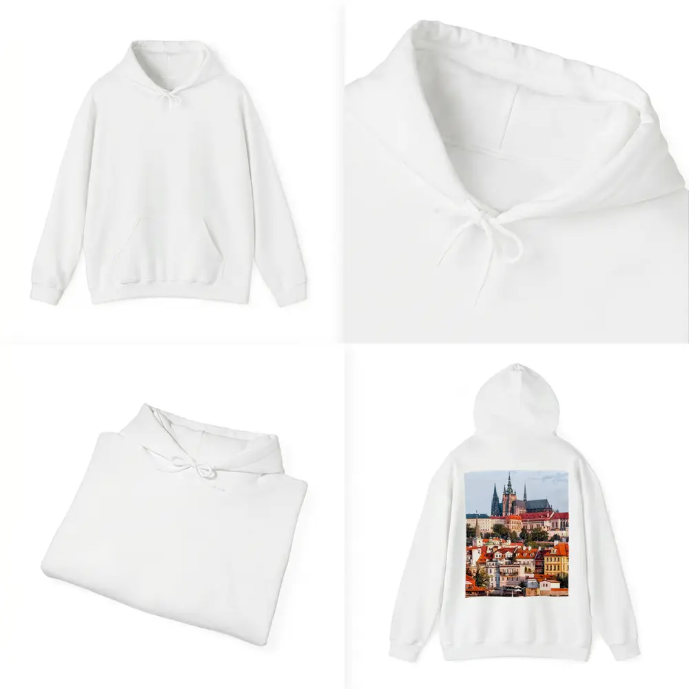 Prague Castle Skyline Over Vltava River – Hoodies