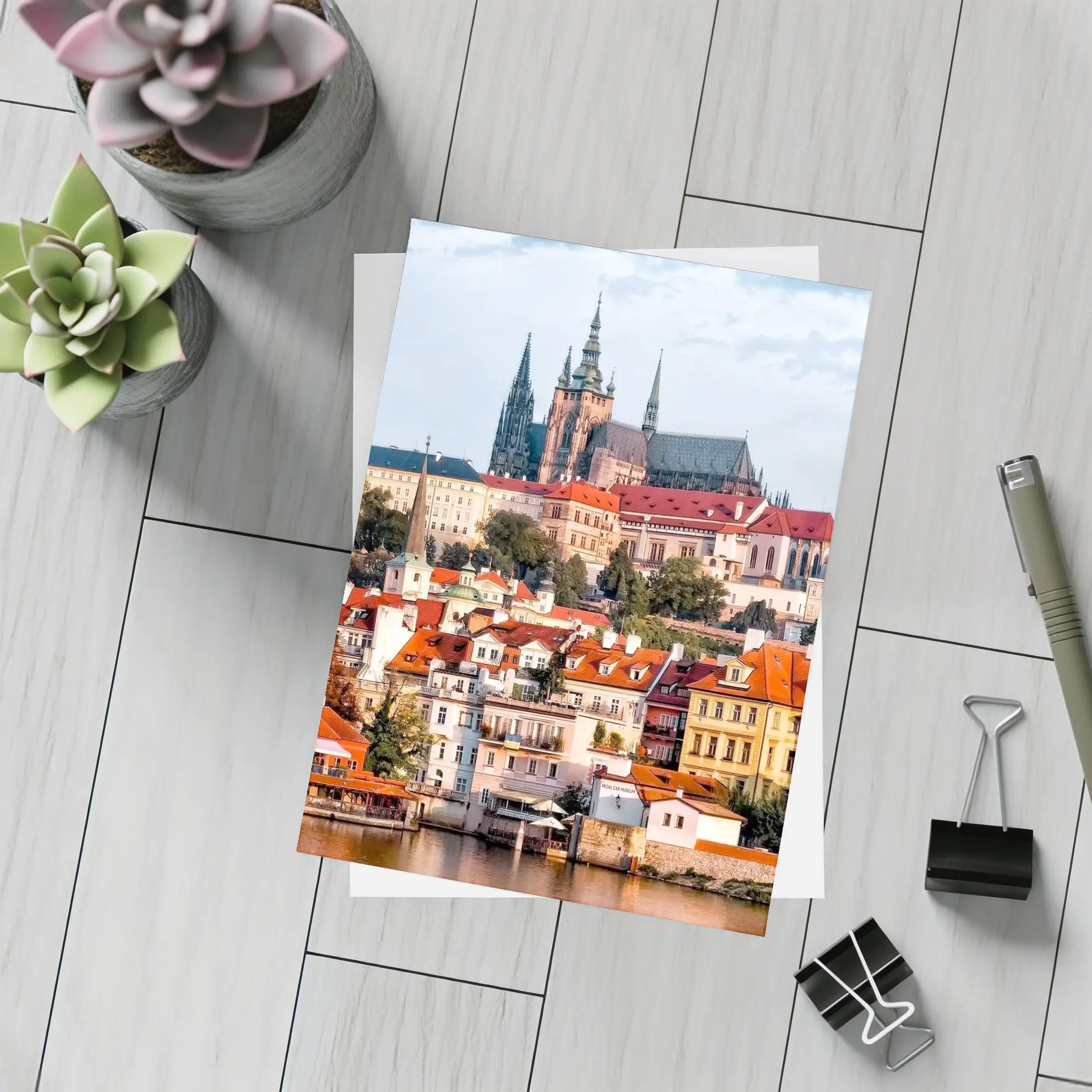 Prague Castle Skyline Over Vltava River – Postcards