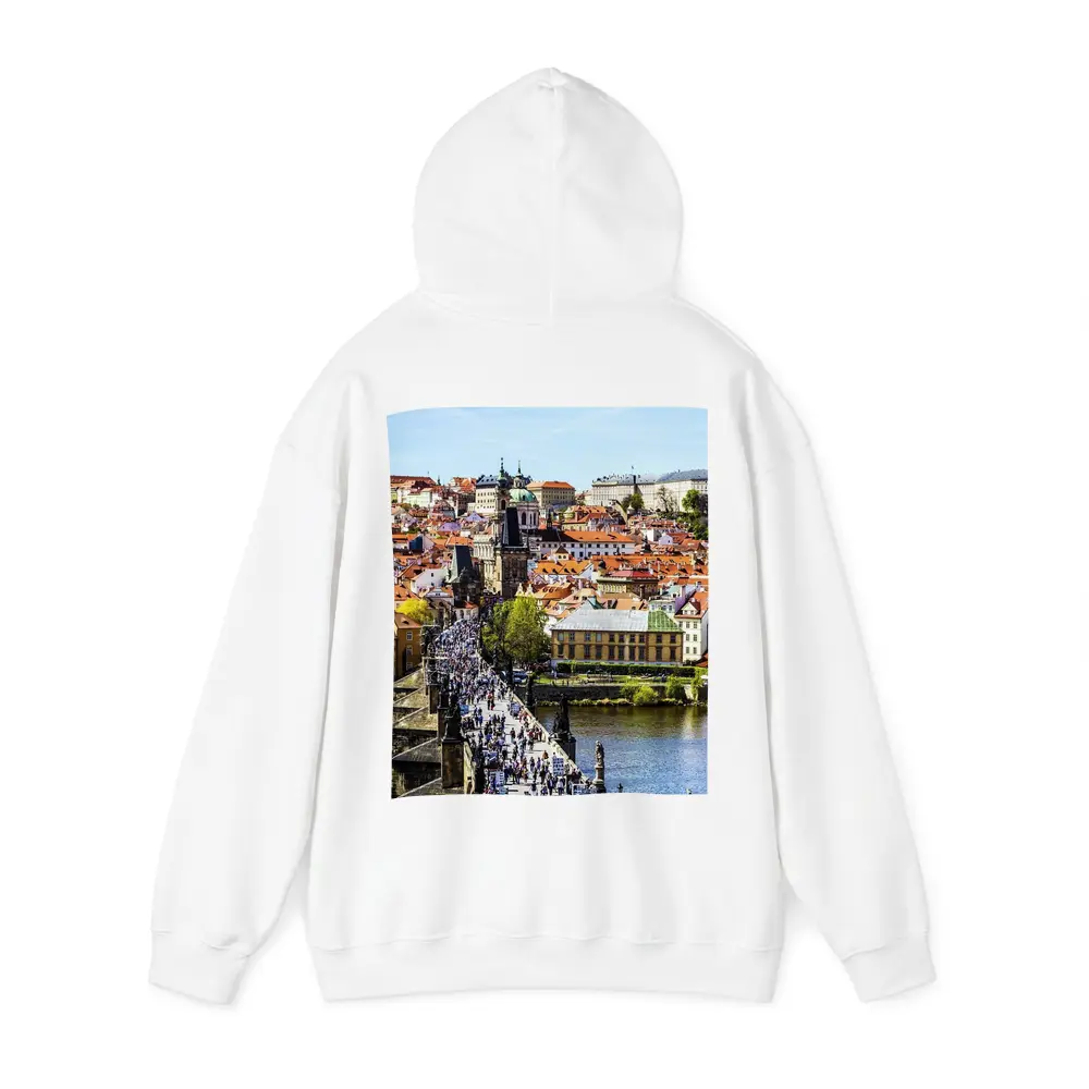Charles Bridge Prague Old Town Aerial View – Hoodies