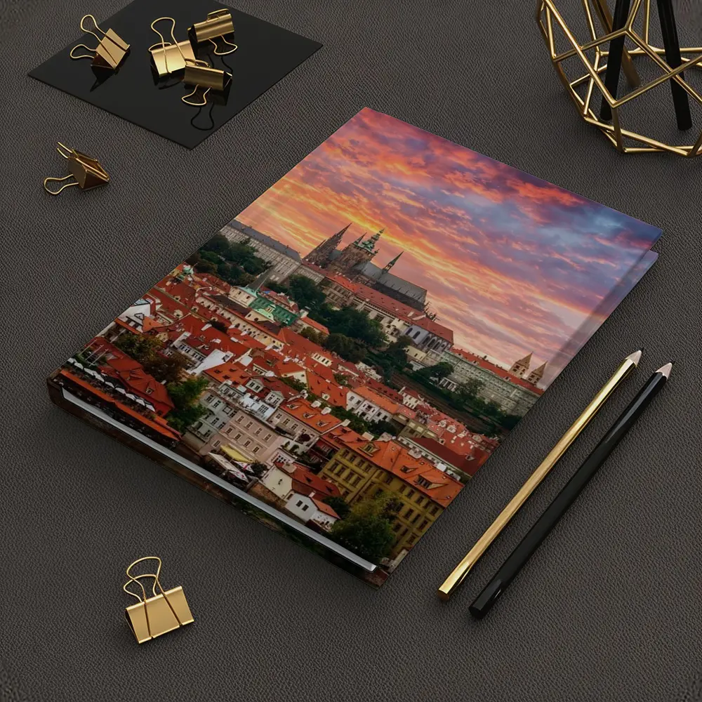 Prague Castle Skyline at Dramatic Sunset – Notebooks