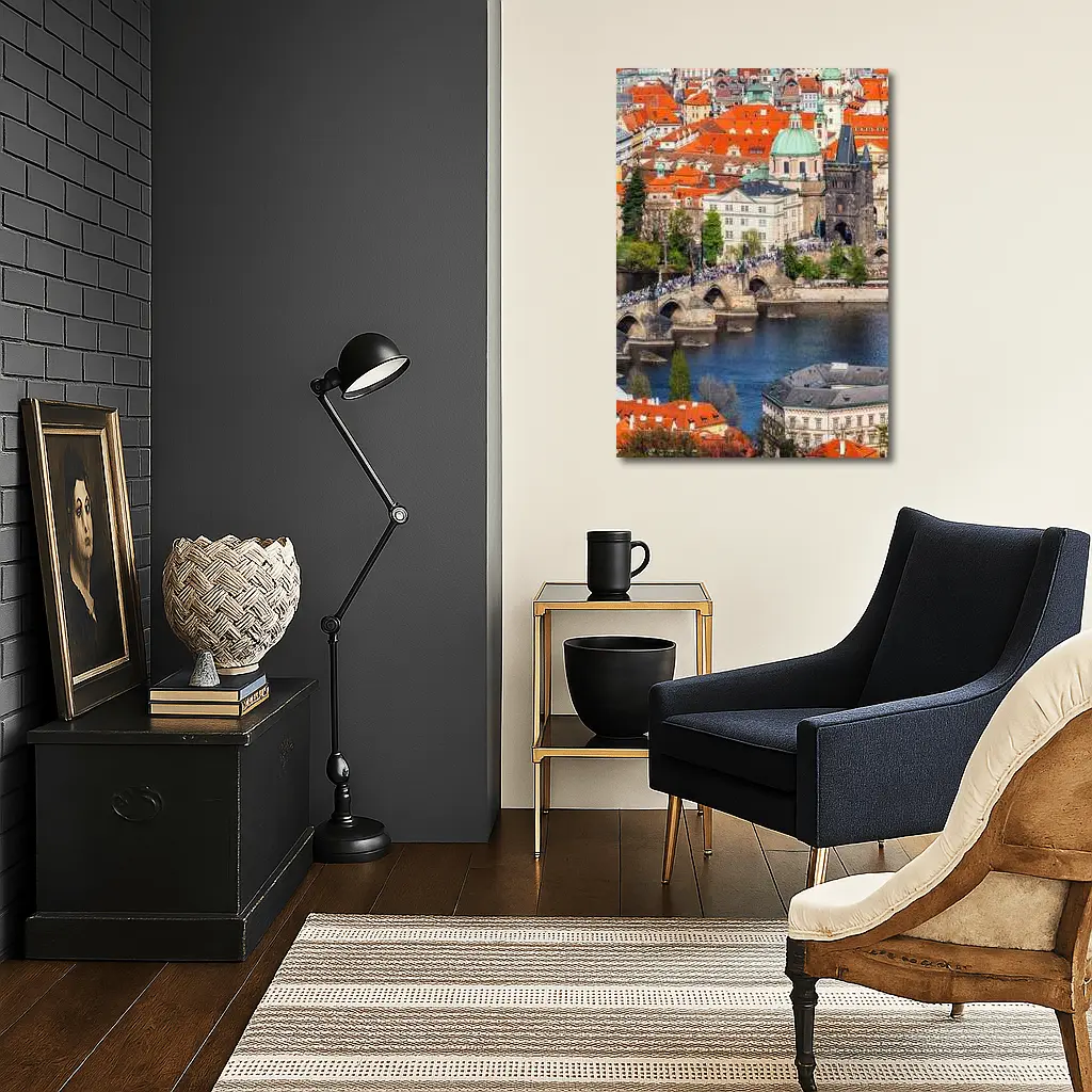 Prague Charles Bridge Vltava River Old Town – Wall Art