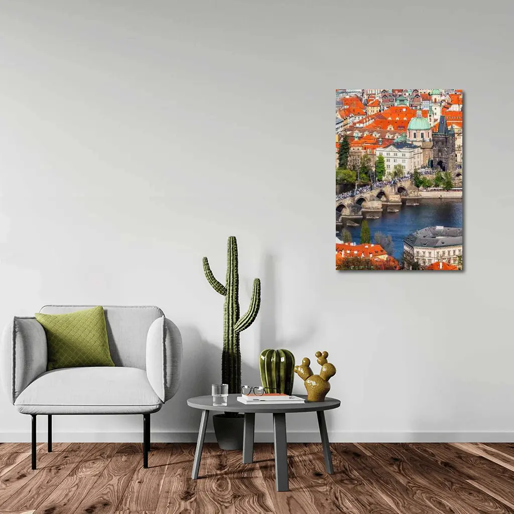 Prague Charles Bridge Vltava River Old Town – Wall Art