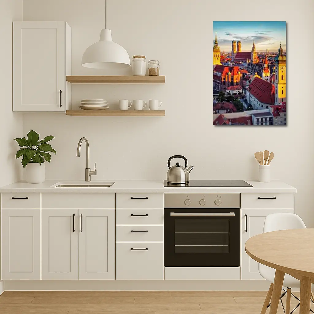 Munich Old Town Skyline at Golden Sunset – Wall Art