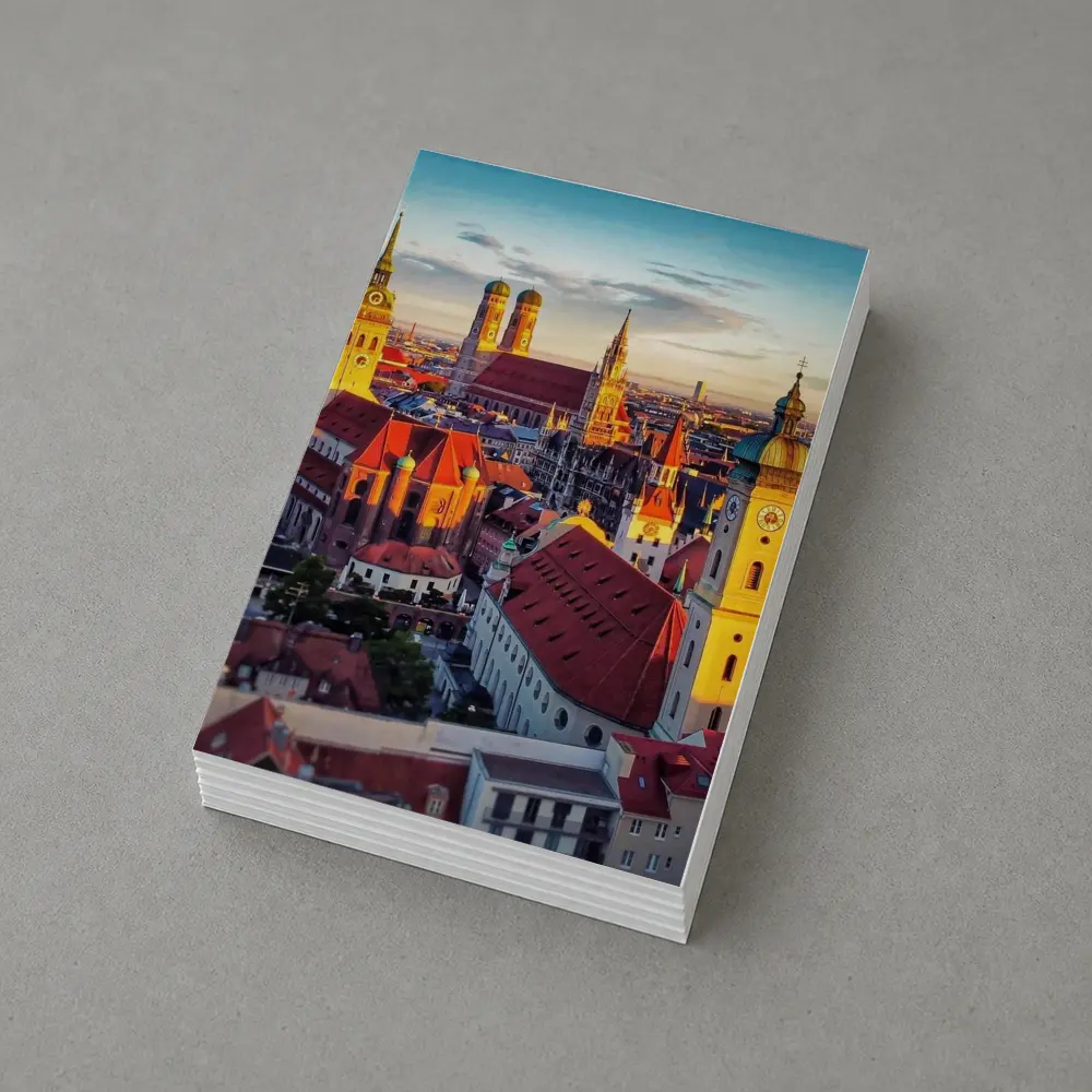 Munich Old Town Skyline at Golden Sunset – Postcards