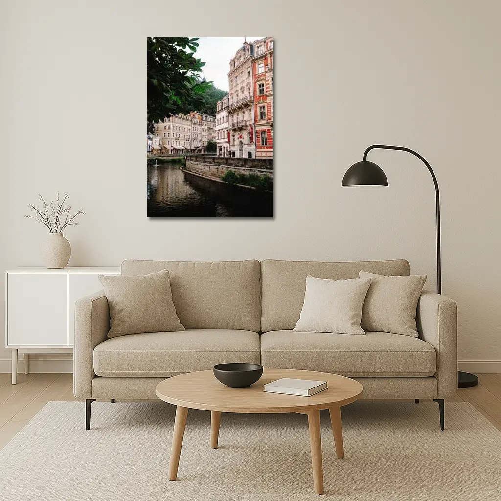 Karlovy Vary River Canal Historic Buildings – Wall Art