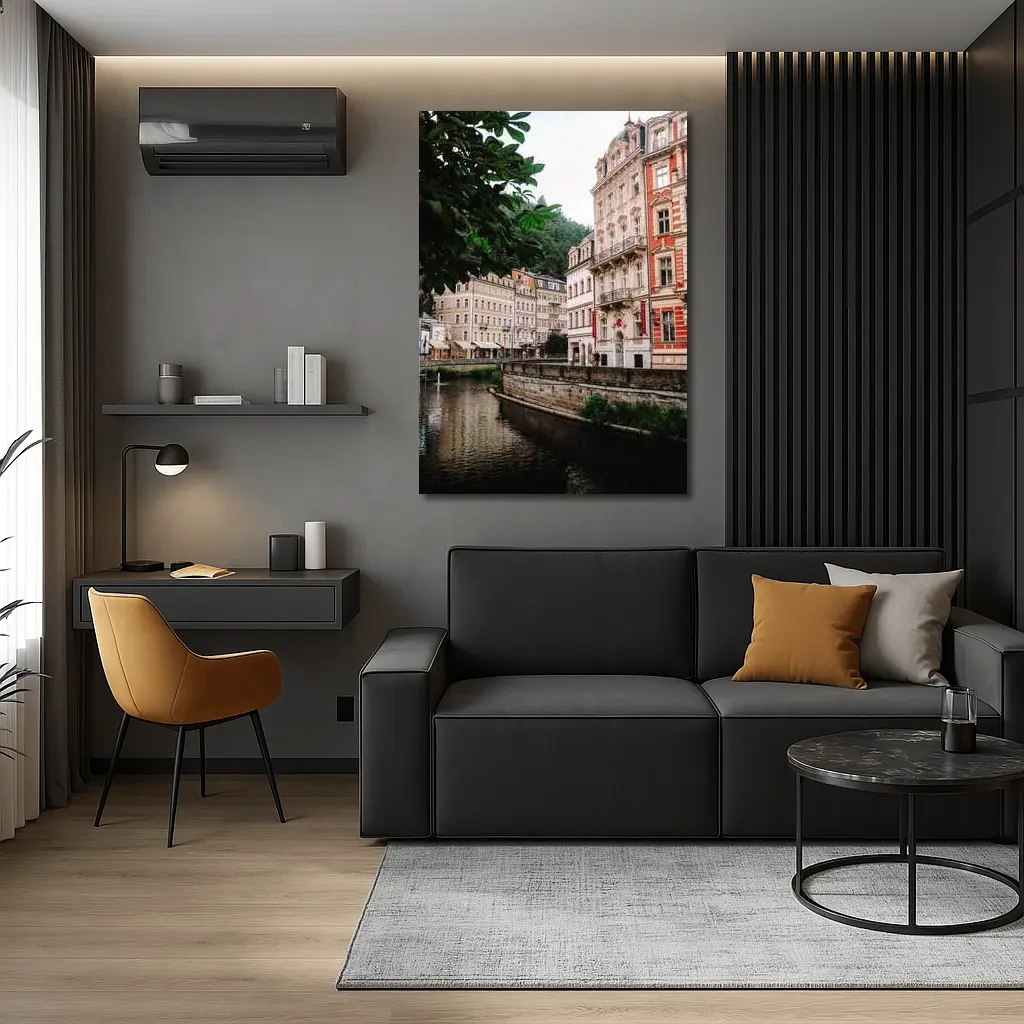 Karlovy Vary River Canal Historic Buildings – Wall Art