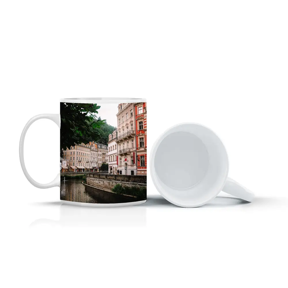 Karlovy Vary River Canal Historic Buildings – Mugs