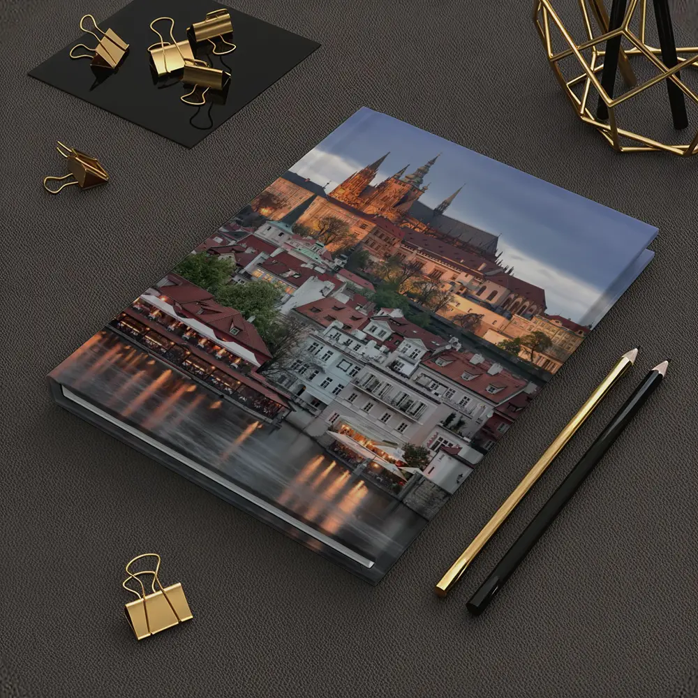 Prague Castle Skyline At Dusk Cityscape – Notebooks
