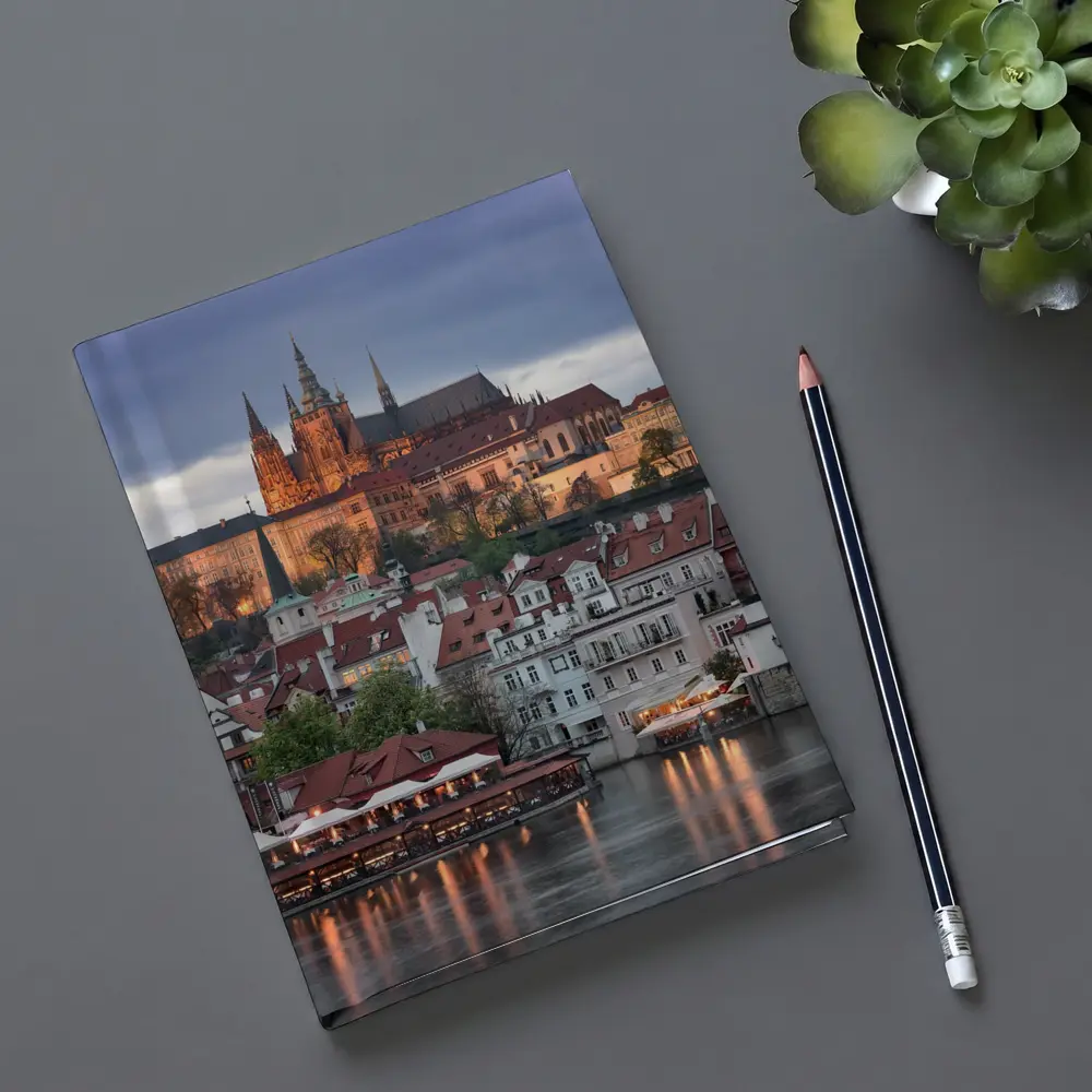 Prague Castle Skyline At Dusk Cityscape – Notebooks