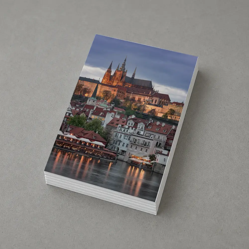 Prague Castle Skyline At Dusk Cityscape – Postcards